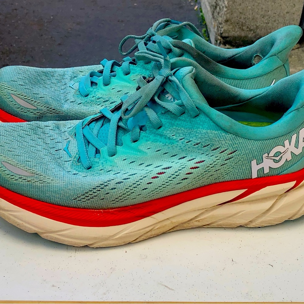 Hoka One One Womens Clifton 8 1119394 AEBL Aquarelle Running Shoes Size 9.5B